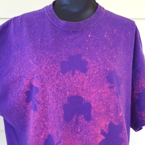 Gildan Tops - Shamrock Tie Dye T-shirt Purple / Pink Tee (XL)